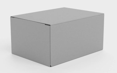 Karton Kutunun Gerçekçi 3B Çizimi