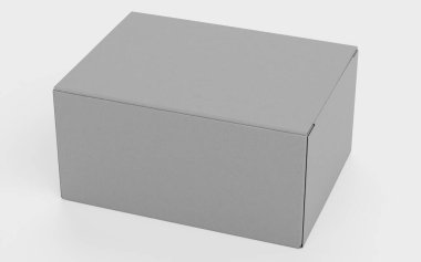 Karton Kutunun Gerçekçi 3B Çizimi