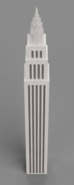 Kağıt Gökdelenin Gerçekçi 3B Çizimi