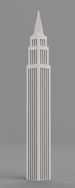 Kağıt Gökdelenin Gerçekçi 3B Çizimi