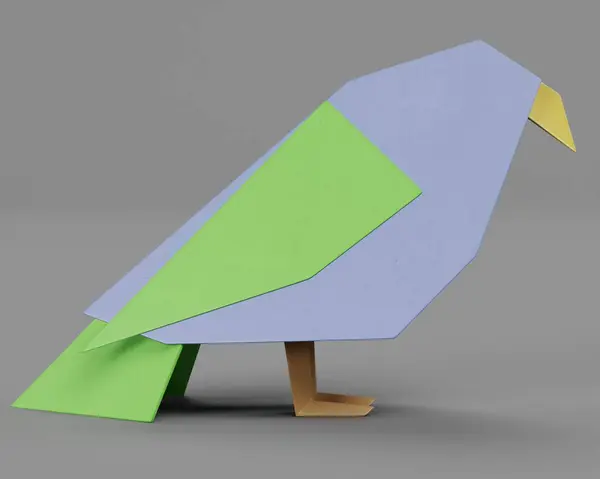 stock image Realistic 3D Render of Paper Bird