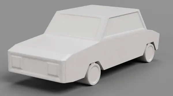 stock image Realistic 3D Render of Paper Car