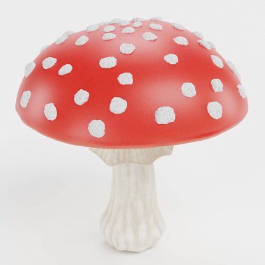 Fly Agaric Mantarının Gerçekçi 3D Yapımı