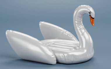 Şişme Kuğu 'nun Gerçekçi 3B Çizimi