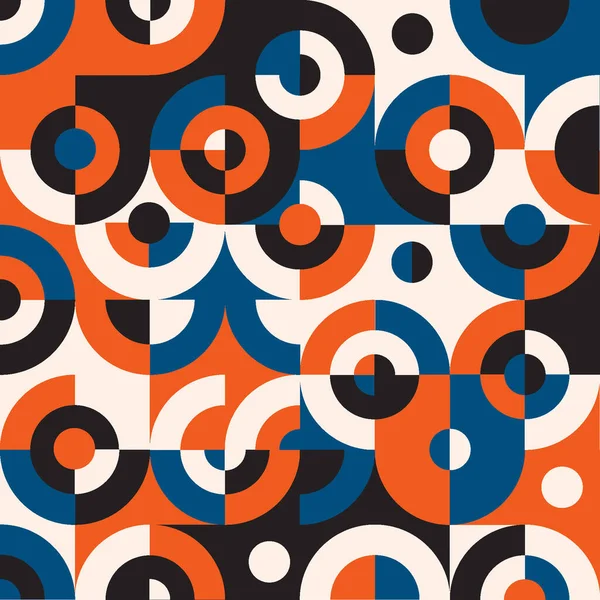 Tarz sahibi düz geometrik şekiller kusursuz desenler oluşturur. Vektör illüstrasyonu