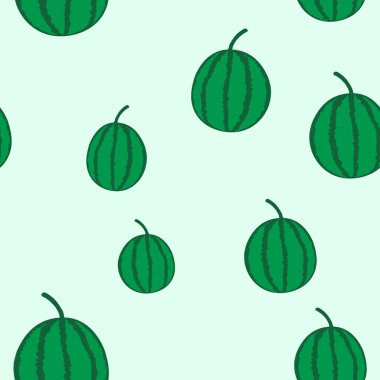 Kusursuz bir desen, karpuzlar. Kherson hakkında sanat. Vektör illüstrasyonu