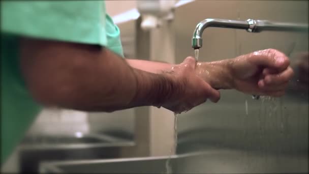 Surgery Surgeon Training Operating Room Hand Washing High Quality Fullhd — 图库视频影像