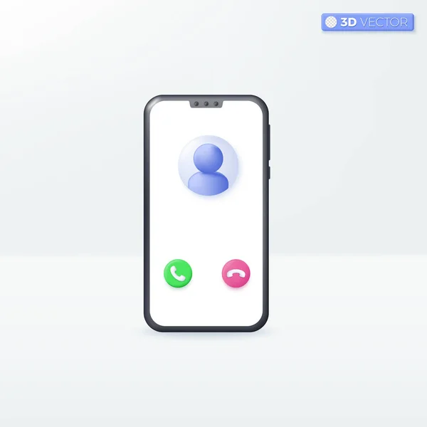 Responder Rechazar Los Botones Llamada Teléfonos Inteligentes Icono Símbolos Llamadas — Archivo Imágenes Vectoriales