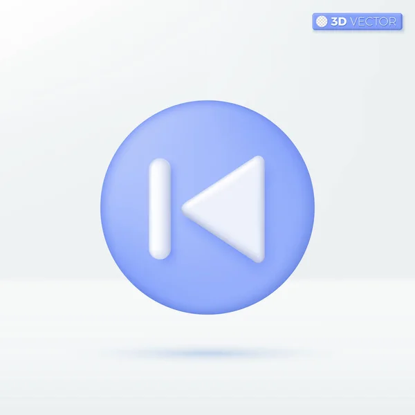 Rebobinar Símbolos Icono Botón Música Reproducir Vídeo Audio Streaming Concepto — Archivo Imágenes Vectoriales