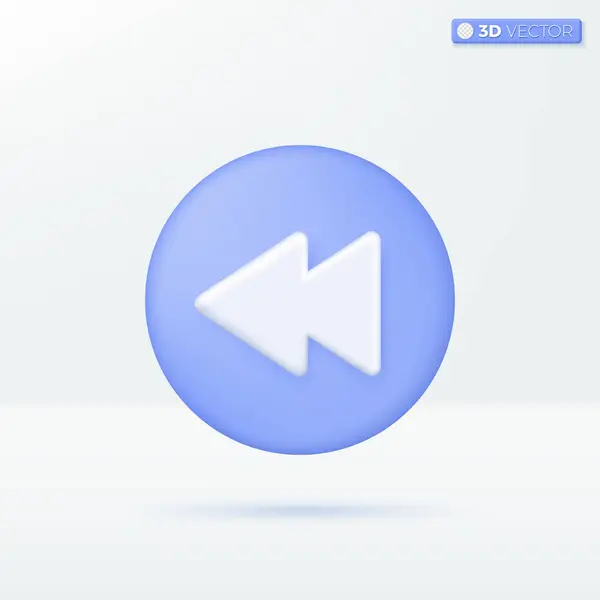 Rápida Rebobinar Símbolos Icono Botón Música Reproducir Vídeo Audio Streaming — Archivo Imágenes Vectoriales