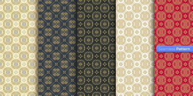 Çin usulü Japon geometrik deseni. renk arkaplanı. çağdaş sanat. Simetrik. En az stil. Duvar kağıdı, ambalaj kağıdı, tekstil, kumaş, kıyafet, hatıra eşya, yüzey için. Kusursuz şablon vektörü.