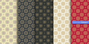 Çin usulü Japon geometrik deseni. renk arkaplanı. çağdaş sanat. Simetrik. En az stil. Duvar kağıdı, ambalaj kağıdı, tekstil, kumaş, kıyafet, hatıra eşya, yüzey için. Kusursuz şablon vektörü.