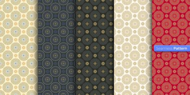 Çin usulü Japon geometrik deseni. renk arkaplanı. çağdaş sanat. Simetrik. En az stil. Duvar kağıdı, ambalaj kağıdı, tekstil, kumaş, kıyafet, hatıra eşya, yüzey için. Kusursuz şablon vektörü.