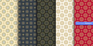 Çin usulü Japon geometrik deseni. renk arkaplanı. çağdaş sanat. Simetrik. En az stil. Duvar kağıdı, ambalaj kağıdı, tekstil, kumaş, kıyafet, hatıra eşya, yüzey için. Kusursuz şablon vektörü.