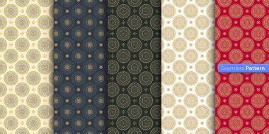 Çin usulü Japon geometrik deseni. renk arkaplanı. çağdaş sanat. Simetrik. En az stil. Duvar kağıdı, ambalaj kağıdı, tekstil, kumaş, kıyafet, hatıra eşya, yüzey için. Kusursuz şablon vektörü.