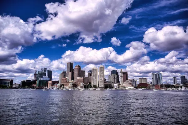 Вид Бостон Штат Массачусетс Бостонской Гавани Лицензионные Стоковые Фото