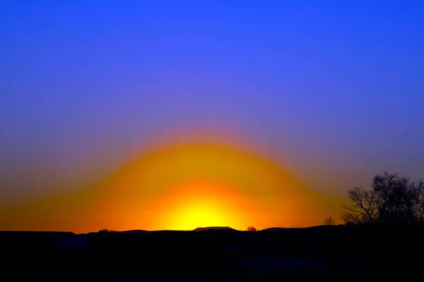 Pôr Sol Dramático Novo México American Southwest — Fotografia de Stock