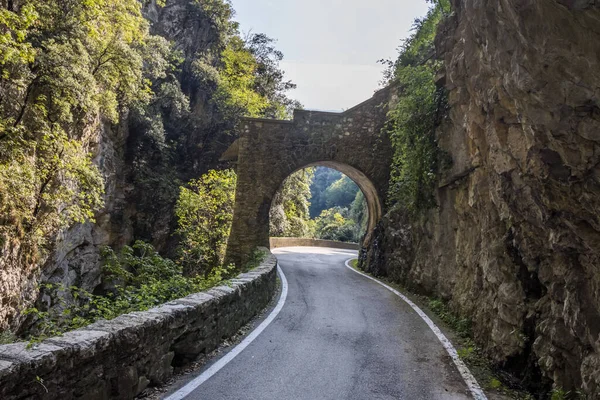 Panoramic Road Strada Della Forra Gorge Lake Garda — Stok fotoğraf