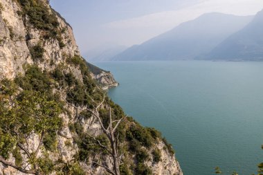 Mountain scenic road Strada della Forra through the gorge on Lake Garda