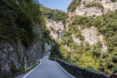 Strada della Forra mountain scenic road through the gorge on Lake Garda