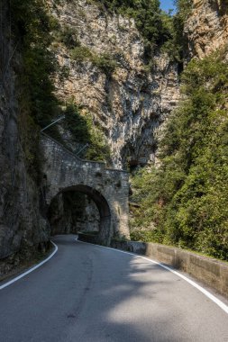 Strada della Forra mountain scenic road through the gorge on Lake Garda