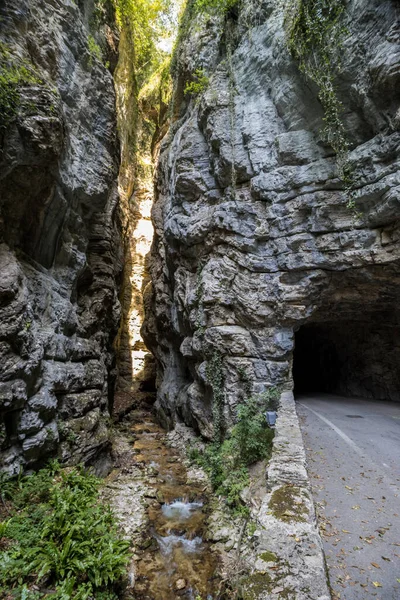 Strada Della Forra Panoramic Mountain Road Gorge Lake Garda — Stock Photo, Image