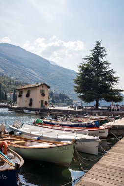 Sunny summer day in Torbole resort on Lake Garda
