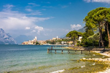 Summer sunny day in Malcesine on Lake Garda