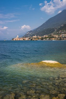 Sunny summer day in Malcesine resort on Lake Garda