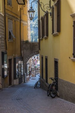 Sunny summer day in Riva del Garda resort on Lake Garda