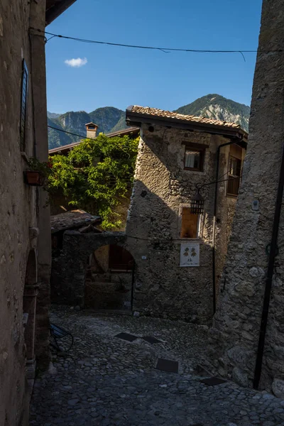 Street Old Medieval Town Canale Tenno Lake Garda — Stock Photo, Image