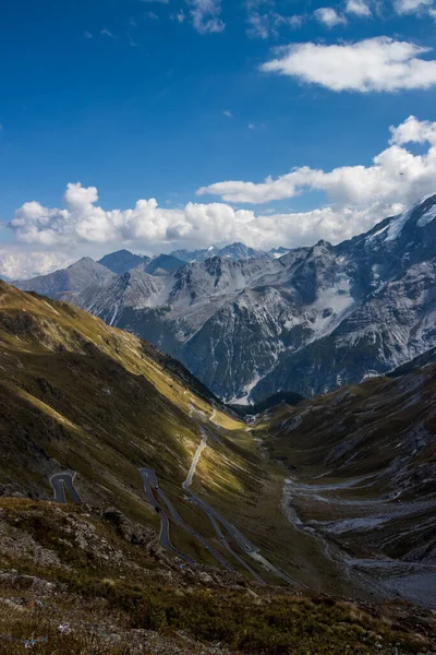 Strada Panoramica Montana Passo Dello Stelvio Nelle Alpi — Foto Stock