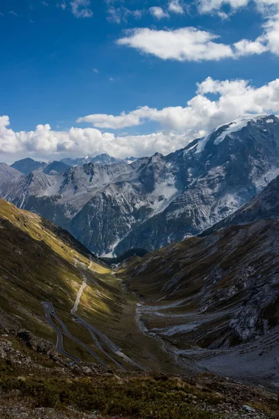 Bergsväg Stelvio Pass Alperna — Stockfoto