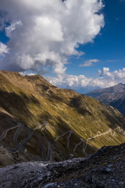 Estrada Panorâmica Montanha Stelvio Pass Nos Alpes — Fotografia de Stock