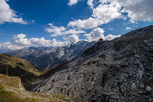 Horská Malebná Silnice Stelvio Průsmyk Alpách — Stock fotografie