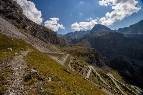Ruta Montaña Stelvio Pass Los Alpes Fotos de stock