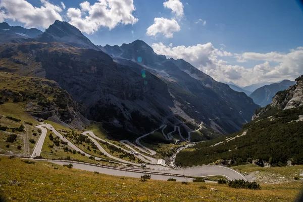 Ruta Montaña Stelvio Pass Los Alpes Imágenes de stock libres de derechos