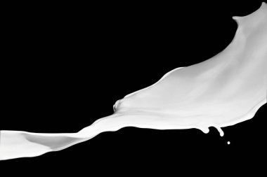 beyaz arkaplanda süt ya da beyaz sıvı sıçraması