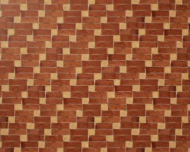 Tuğla duvarın deseni ve yapısı. Ayrıntılı çekim.