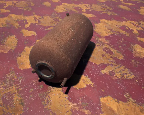 Old Rusty Propane Tank Weathered Red Metal Sheet Royalty Free Stock Images