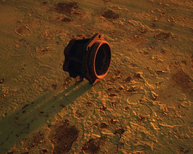 Paslı metal kaplamalı paslı yeşil metal levha.