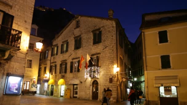 Kotor Montenegro Ancient Architecture New Year 2020 2Th January — Stock video