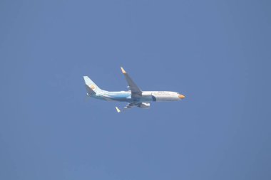Chiang Mai, Tayland-30 Ocak 2018: Hs-Dbp Boeing 737-800, Nokair. Bangkok'a Chiangmai Havaalanı'ndan çıkar.