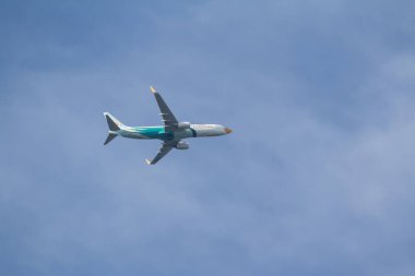 Chiangmai, Tayland - 8 Ekim 2022: HS-DBO Boeing 737-800 NokAir. Chiangmai havaalanından Bangkok 'a hareket et..