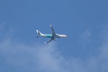 Chiangmai, Tayland - 7 Ekim 2022: NokAir 'den HS-DBV Boeing 737-800. Chiangmai havaalanından Bangkok 'a hareket et..
