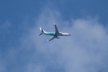 Chiangmai, Tayland - 7 Ekim 2022: NokAir 'den HS-DBV Boeing 737-800. Chiangmai havaalanından Bangkok 'a hareket et..
