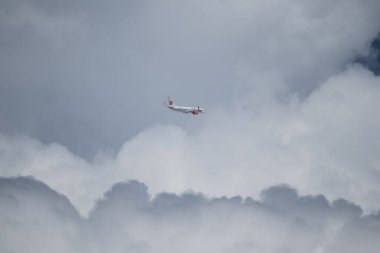 Chiangmai, Tayland - 17 Kasım 2022: HS-LUH Boeing 737-800 Tayland Lionair Havayolları. Chiangmai havaalanından Bangkok 'a hareket et..