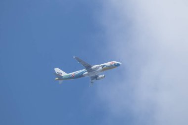 Chiangmai, Thailand - November 29 2022: HS-PGW Airbus A320-200 of Bangkok Airway. Take off from Chiangmai airport to Phuket.