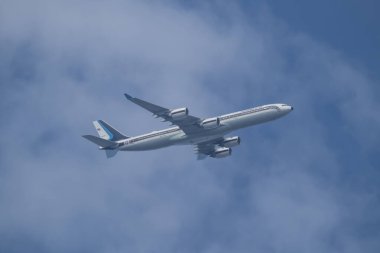 Chiangmai, Thailand - December 8 2022: HS-TYV Airbus A340-500 of Royal Thai Airforce (RTAF). Take off from Chiangmai Airport.