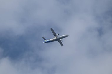 Chiangmai, Thailand - December 9 2022:  RDPL-34228 ATR72-600 of Lao Airlines. In Flight Chiang mai to Luang Prabang.
